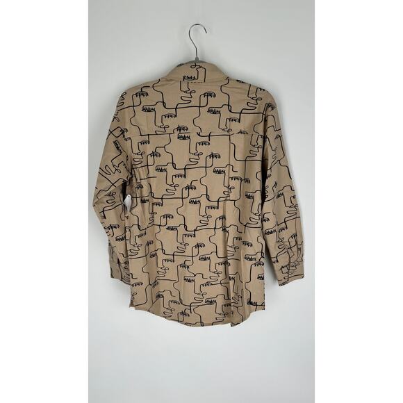 Akira Society Button Up Shirt And Drawstring Pants Women Small Artsy Linen Blend - Picture 11 of 16